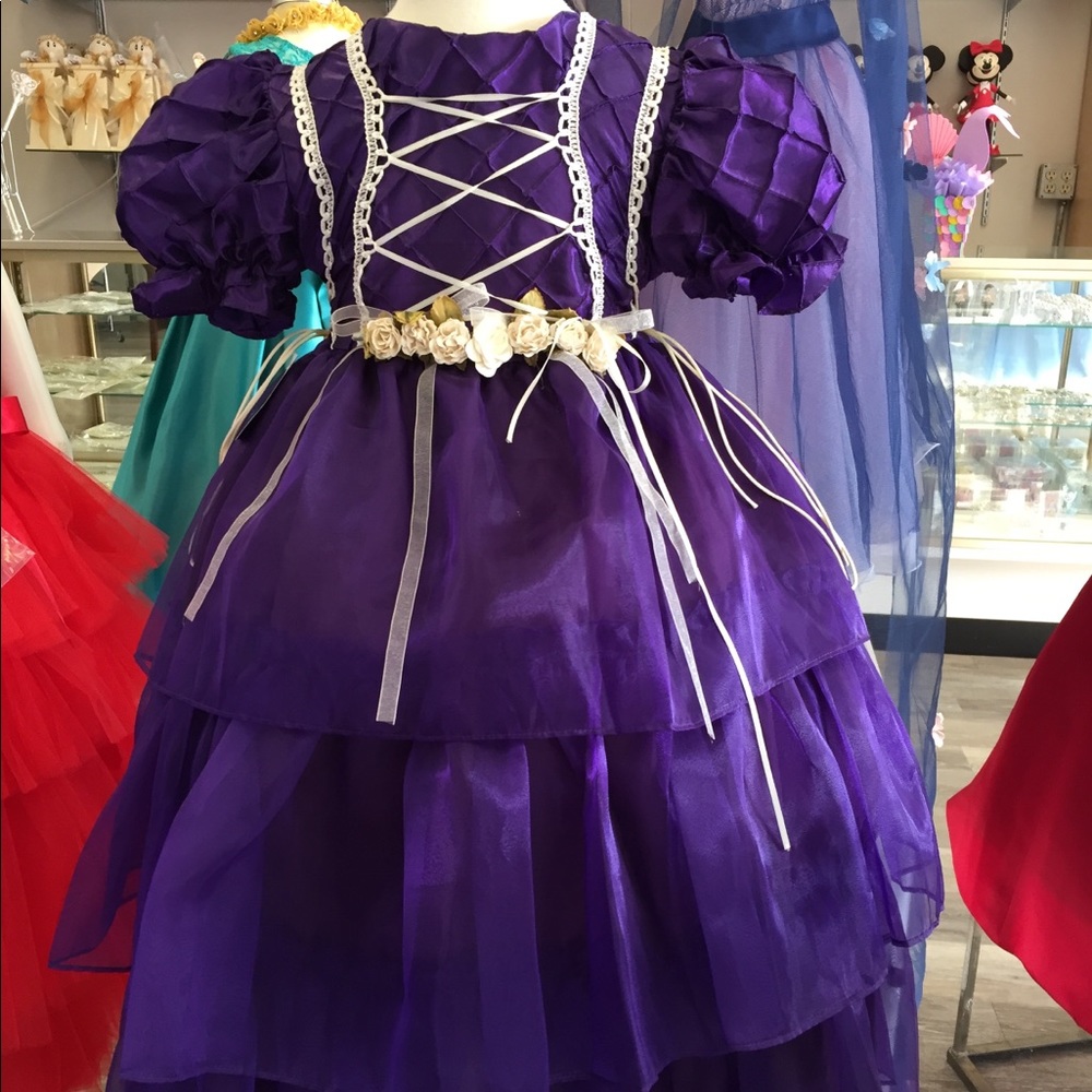 Purple ruffle dress